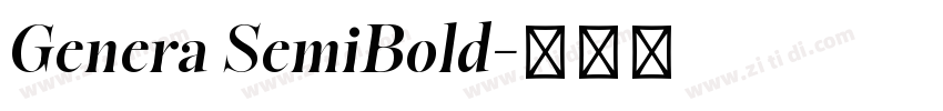 Genera SemiBold字体转换